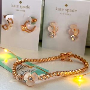 KATE SPADE Disco Pansy Necklace, Bracelet & Studs